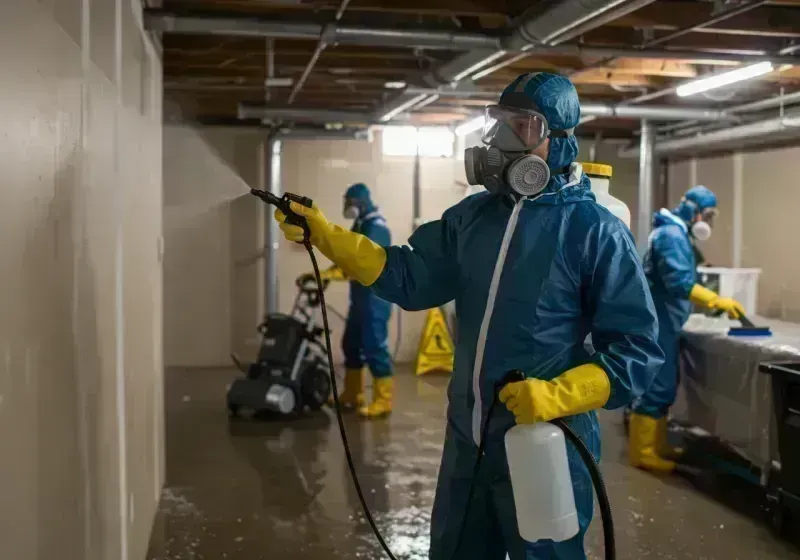 Basement Sanitization and Antimicrobial Treatment process in Dunlap, IL